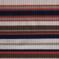 Preview: Rippjersey Streifen beige rot blau
